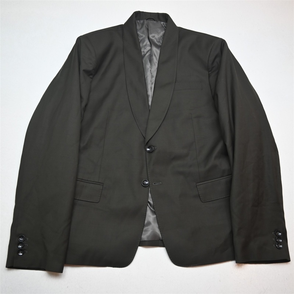 Bespoke 48L Brown Wool Slim Surgeon Cuff Mens Blazer Suit Jacket Sport Coat